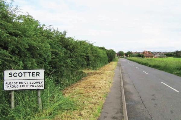 Scotter road sign